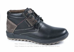 Мужские ботинки Maxus. Модель Томи 2 Ш черная кожа