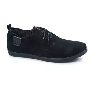 Мужские весенние туфли Maxus. Модель Рекс-4 нубук чёрные