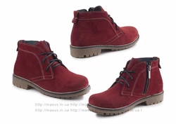 Детские зимние ботинки Maxus. Модель НФ Ш замш красные