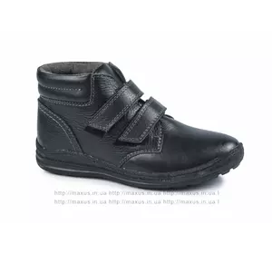 Детские зимние (осенние) ботинки Мaxus. Модель Некст 2 черн кож.